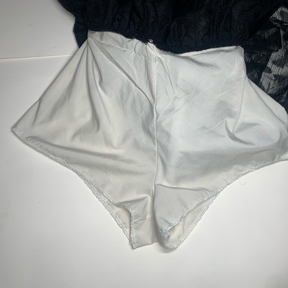 Black Mesh Gothic Baby Doll Dress with Butterflies and Puffed Sleeves - Picture 9 of 10